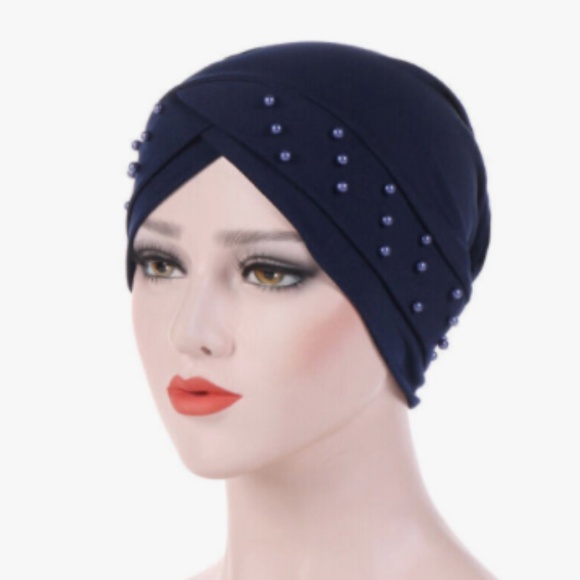 2 Turban Head Wrap Chemo Hat Fashionable Headwear Hair Loss Cap Soft Cover - Picture 2 of 2